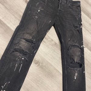 Black denim jeans